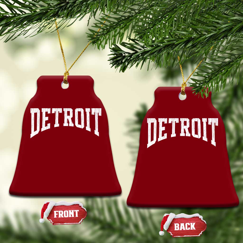Detroit Michigan City Throwback Design Vintage Ceramic Ornament TS11 Print Your Wear
