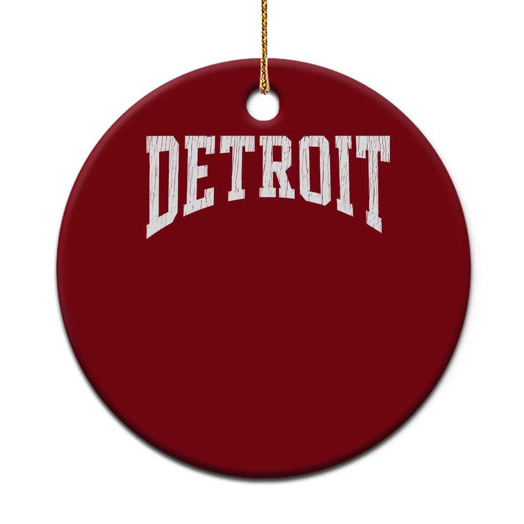 Detroit Michigan City Throwback Design Vintage Ceramic Ornament TS11 1pc Red Print Your Wear