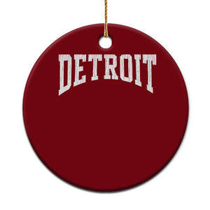 Detroit Michigan City Throwback Design Vintage Ceramic Ornament TS11 1pc Red Print Your Wear