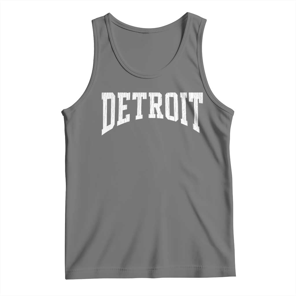Detroit Michigan City Throwback Design Vintage Tank Top TS11 Black Heather Print Your Wear