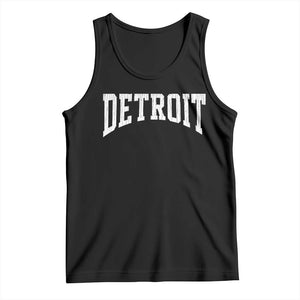Detroit Michigan City Throwback Design Vintage Tank Top TS11 Black Print Your Wear