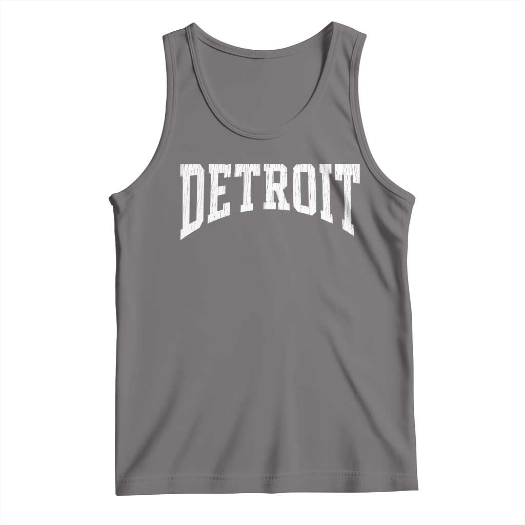 Detroit Michigan City Throwback Design Vintage Tank Top TS11 Deep Heather Print Your Wear