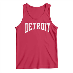 Detroit Michigan City Throwback Design Vintage Tank Top TS11 Red Print Your Wear