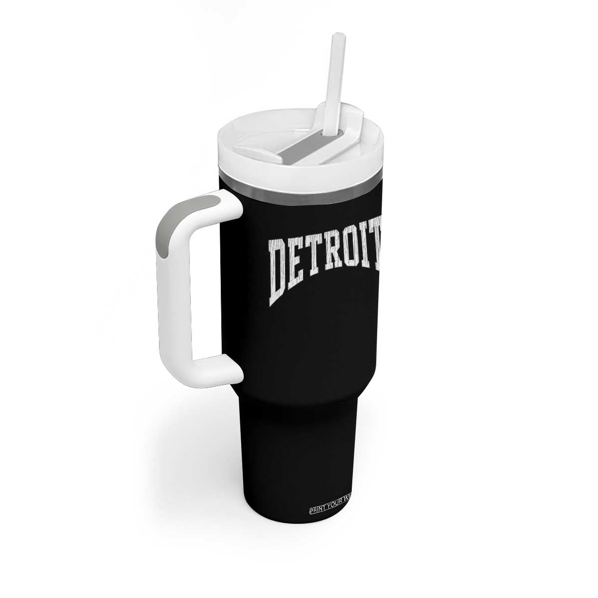 Detroit Michigan City Throwback Design Vintage Tumbler With Handle TS11 Print Your Wear