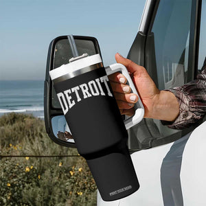 Detroit Michigan City Throwback Design Vintage Tumbler With Handle TS11 Print Your Wear