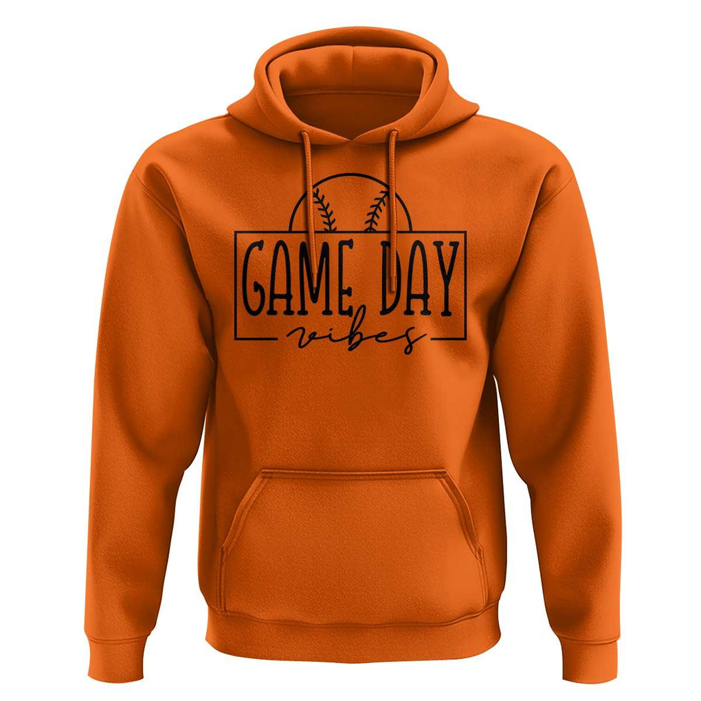 Funny Baseball Hoodie Game Day Vibes Ball Softball Player TS11 Orange Print Your Wear