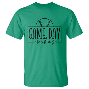 Funny Baseball T Shirt Game Day Vibes Ball Softball Player TS11 Irish Green Print Your Wear