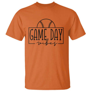 Funny Baseball T Shirt Game Day Vibes Ball Softball Player TS11 Orange Print Your Wear