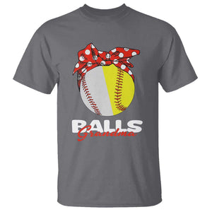 Balls Grandma T Shirt Baseball Softball Grandmother Sport TS11 Charcoal Print Your Wear