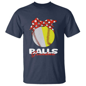 Balls Grandma T Shirt Baseball Softball Grandmother Sport TS11 Navy Print Your Wear