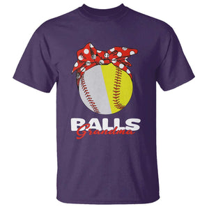 Balls Grandma T Shirt Baseball Softball Grandmother Sport TS11 Purple Print Your Wear