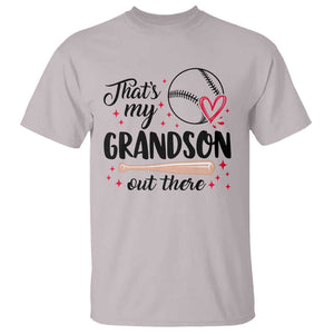 Funny Baseball Grandma T Shirt That's My Grandson Out There Grandfather TS11 Ice Gray Print Your Wear