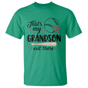 Funny Baseball Grandma T Shirt That's My Grandson Out There Grandfather TS11 Irish Green Print Your Wear