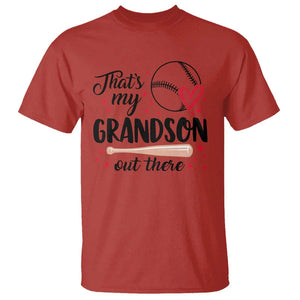 Funny Baseball Grandma T Shirt That's My Grandson Out There Grandfather TS11 Red Print Your Wear