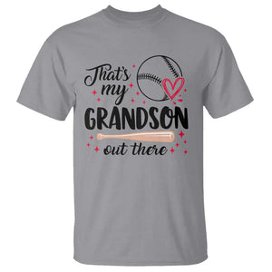 Funny Baseball Grandma T Shirt That's My Grandson Out There Grandfather TS11 Sport Gray Print Your Wear