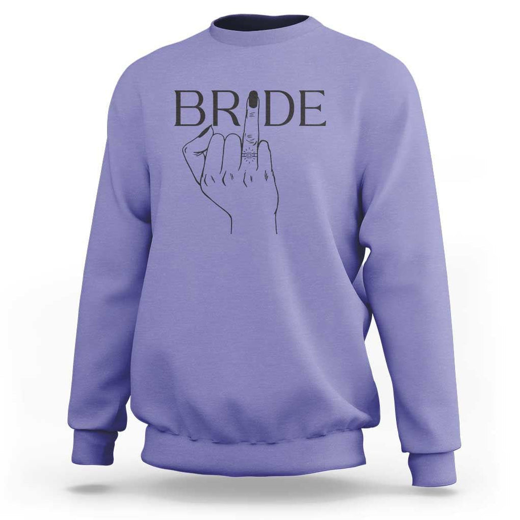 Funny Bride Sweatshirt Cute Wedding Honeymoon Finger Ring TS11 Violet Print Your Wear