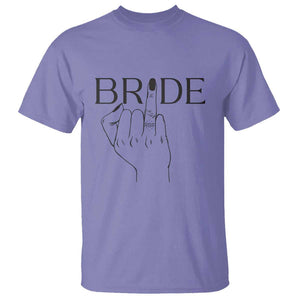 Funny Bride T Shirt Cute Wedding Honeymoon Finger Ring TS11 Violet Print Your Wear