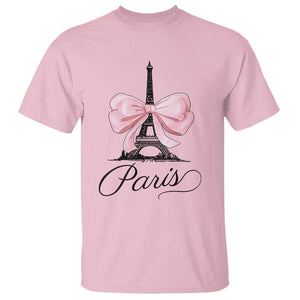 Eiffel Tower French T Shirt Paris Coquette France Pink Bow Aesthetic TS11 Light Pink Print Your Wear