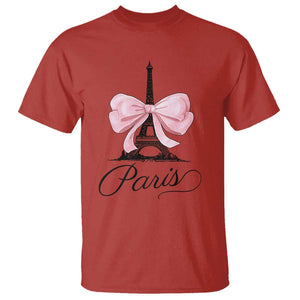 Eiffel Tower French T Shirt Paris Coquette France Pink Bow Aesthetic TS11 Red Print Your Wear