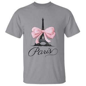 Eiffel Tower French T Shirt Paris Coquette France Pink Bow Aesthetic TS11 Sport Gray Print Your Wear