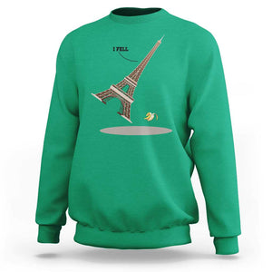 Funny Eiffel Tower Sweatshirt I Fell Banana Peel Fallen In Paris TS11 Irish Green Print Your Wear