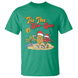 Funny Christmas In July T Shirt Tis The Sea Sun Retro Tropical Pineapple Watermelon TS11 Irish Green Print Your Wear