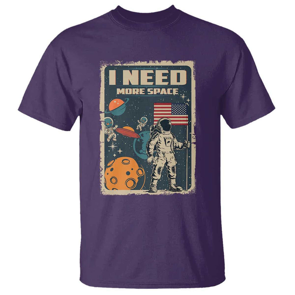 Funny I Need More Space T Shirt Retro Astronaut Spaceship Star Planets TS11 Purple Print Your Wear