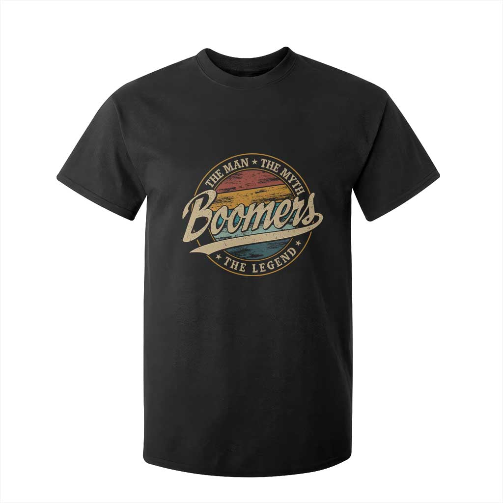 Boomers The Man The Myth The Legend T Shirt For Kid Retro Baby Boomers Generation TS11 Black Print Your Wear