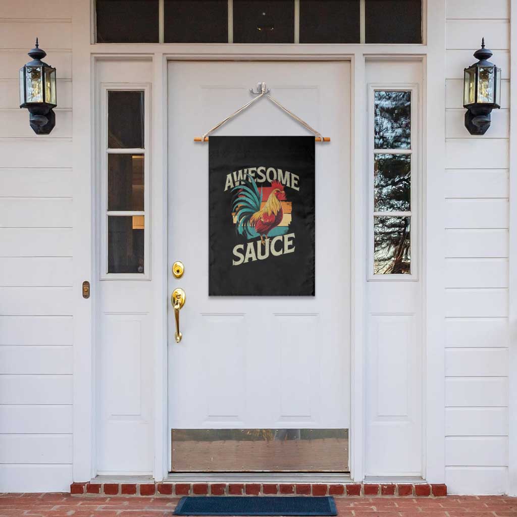 Funny Awesome Sauce Rooster Garden Flag Vintage Retro Chicken TS11 Print Your Wear