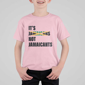 Jamaica T Shirt For Kid It's Jamaicans Not Jamaicants Flag TS11 Light Pink Print Your Wear