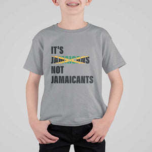 Jamaica T Shirt For Kid It's Jamaicans Not Jamaicants Flag TS11 Sport Gray Print Your Wear