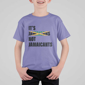 Jamaica T Shirt For Kid It's Jamaicans Not Jamaicants Flag TS11 Violet Print Your Wear