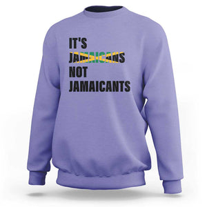 Jamaica Sweatshirt It's Jamaicans Not Jamaicants Flag TS11 Violet Print Your Wear