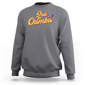 Colombia Sweatshirt Qu Chimba Parrot Colombian Slang TS11 Charcoal Print Your Wear