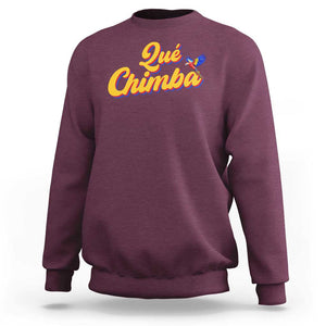 Colombia Sweatshirt Qu Chimba Parrot Colombian Slang TS11 Maroon Print Your Wear