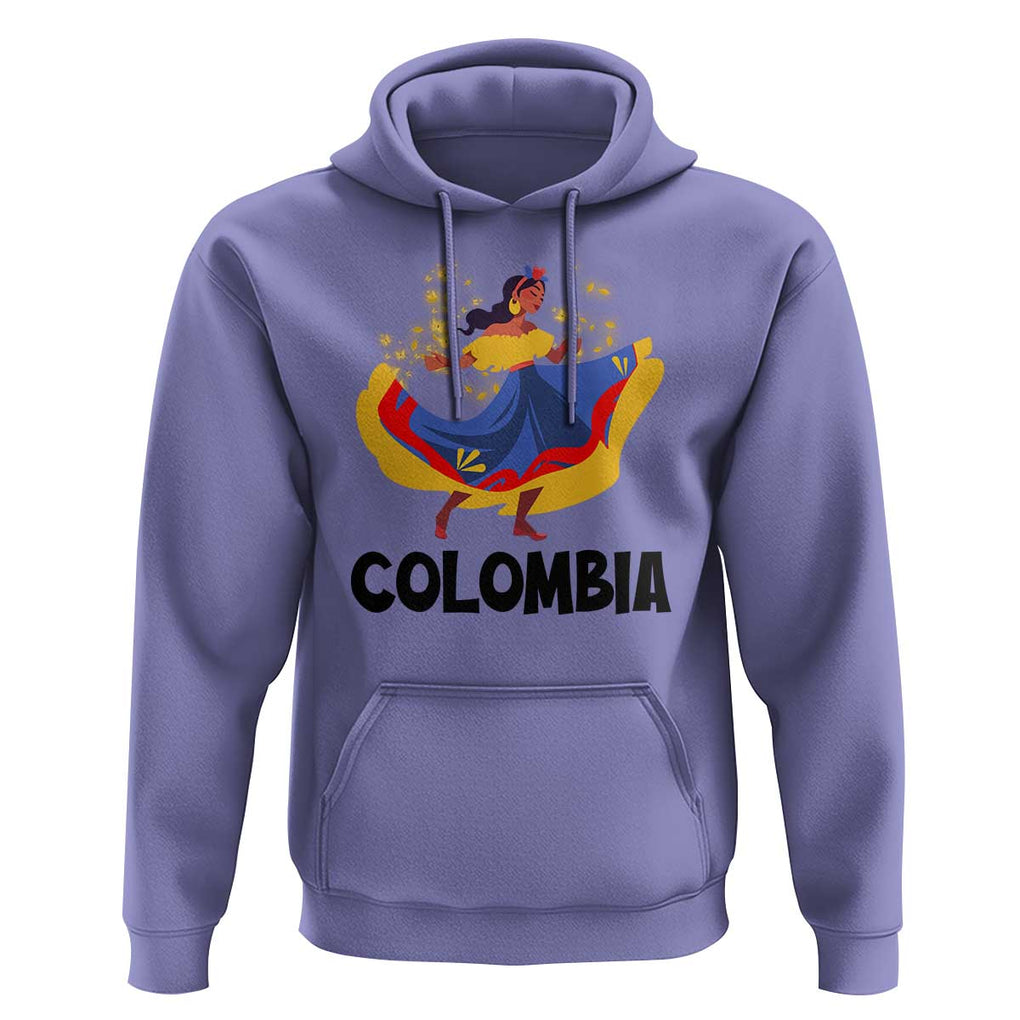 Colombianas Hoodie Colombia Cumbia Butterfly Flag Roots TS11 Violet Print Your Wear