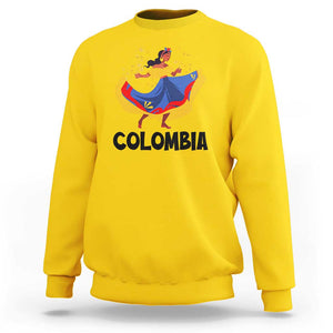 Colombianas Sweatshirt Colombia Cumbia Butterfly Flag Roots TS11 Daisy Print Your Wear