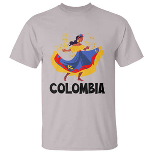 Colombianas T Shirt Colombia Cumbia Butterfly Flag Roots TS11 Ice Gray Print Your Wear