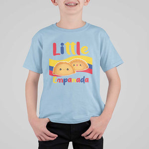 Funny Colombia Food T Shirt For Kid Little Empanada Colombian Flag TS11 Light Blue Print Your Wear