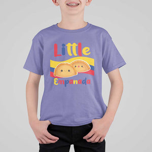 Funny Colombia Food T Shirt For Kid Little Empanada Colombian Flag TS11 Violet Print Your Wear