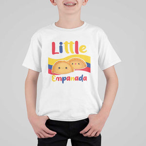 Funny Colombia Food T Shirt For Kid Little Empanada Colombian Flag TS11 White Print Your Wear