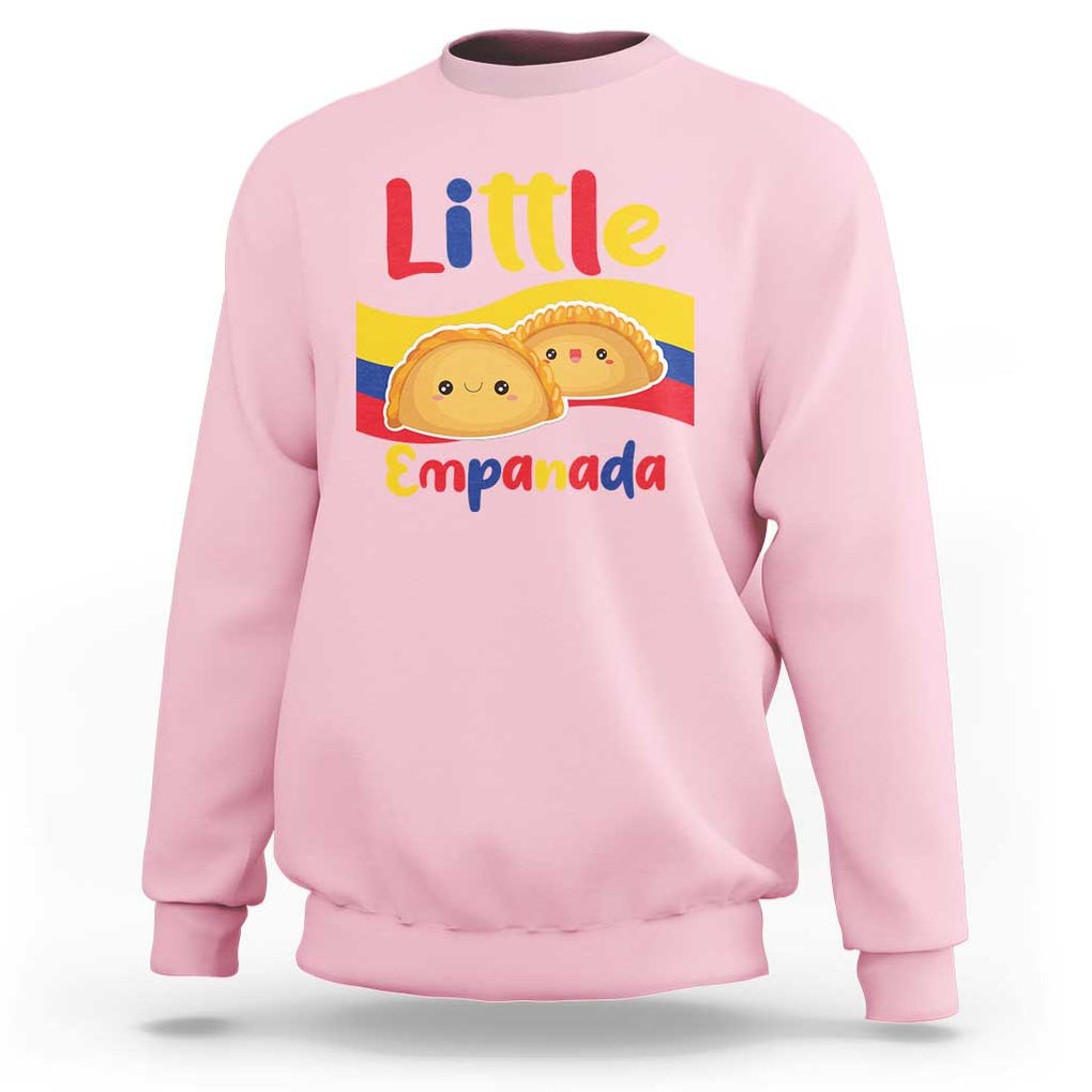 Funny Colombia Food Sweatshirt Little Empanada Colombian Flag TS11 Light Pink Print Your Wear