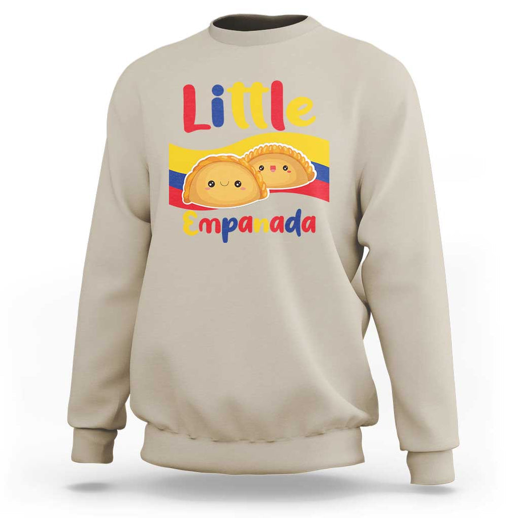 Funny Colombia Food Sweatshirt Little Empanada Colombian Flag TS11 Sand Print Your Wear