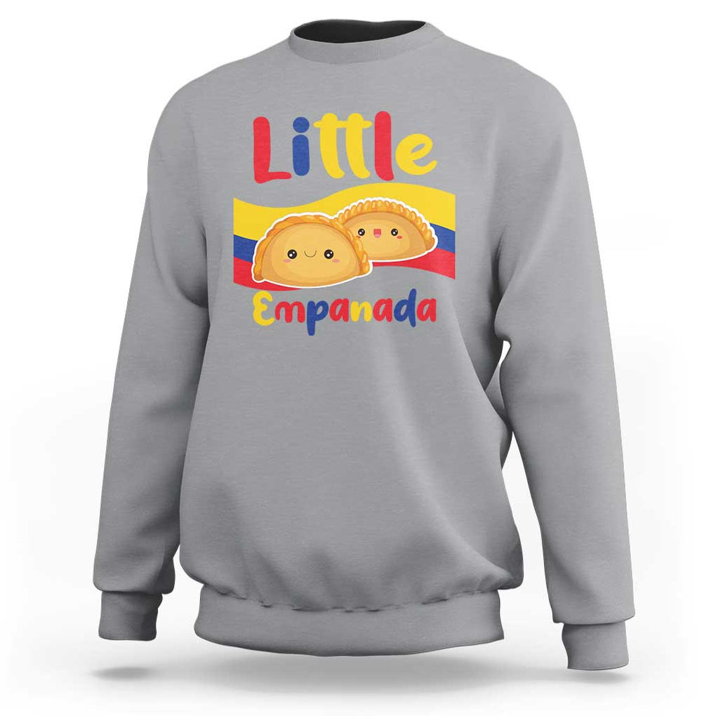 Funny Colombia Food Sweatshirt Little Empanada Colombian Flag TS11 Sport Gray Print Your Wear
