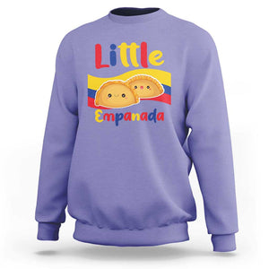 Funny Colombia Food Sweatshirt Little Empanada Colombian Flag TS11 Violet Print Your Wear