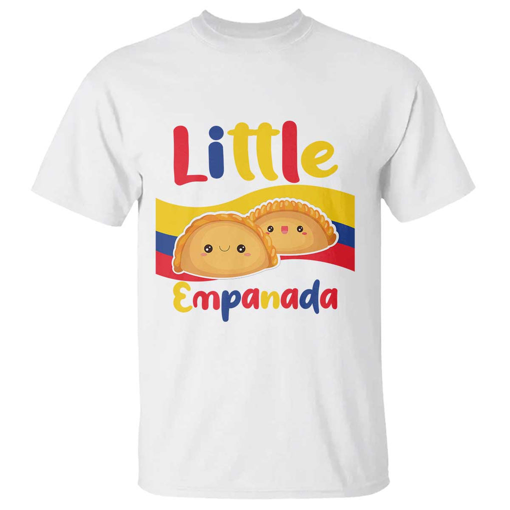 Funny Colombia Food T Shirt Little Empanada Colombian Flag TS11 White Print Your Wear