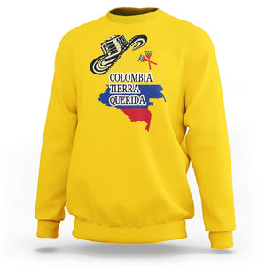 Funny Colombia Tierra Querida Sweatshirt Colombian Flag Sombrero Vueltiao Maracas TS11 Daisy Print Your Wear