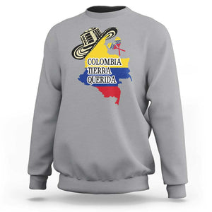 Funny Colombia Tierra Querida Sweatshirt Colombian Flag Sombrero Vueltiao Maracas TS11 Sport Gray Print Your Wear