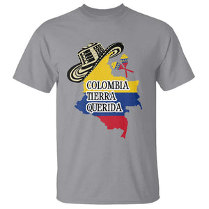 Funny Colombia Tierra Querida T Shirt Colombian Flag Sombrero Vueltiao Maracas TS11 Sport Gray Print Your Wear