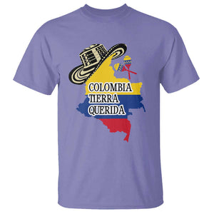 Funny Colombia Tierra Querida T Shirt Colombian Flag Sombrero Vueltiao Maracas TS11 Violet Print Your Wear